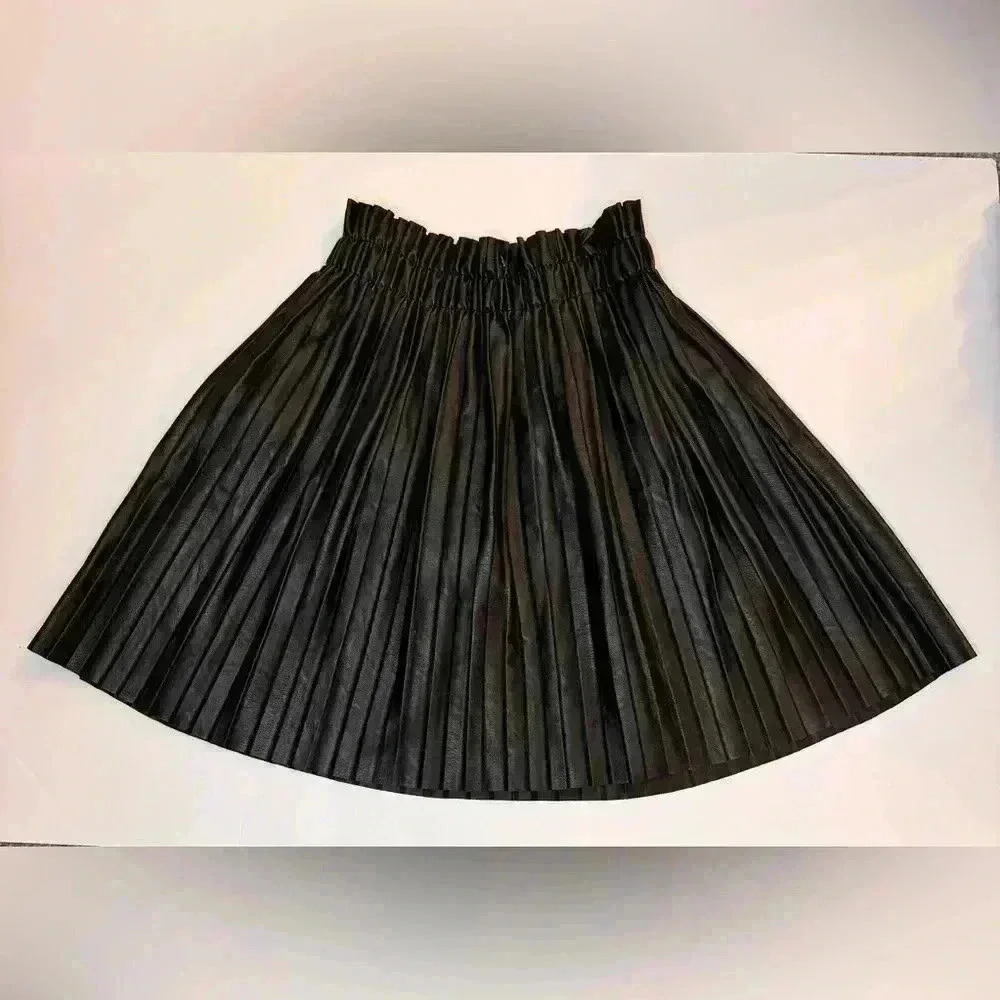 Women’s Pronto Moda Leather Skirt Black Size- Small